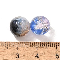 混合スタイルのガラスビーズ  ラウンド  濃いグレー  8~10mm&nbsp;X1-GLAA-XCP0012-02O