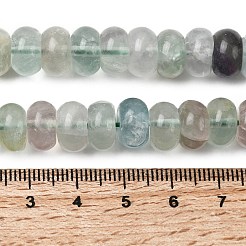 天然石蛍石ビーズ連売り  ロンデル  10.5x6.5mm  穴：0.8mm  約59個/連  14.69''（37.3センチメートル）&nbsp;G-A280-A35-03