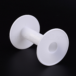 ワイヤーのためのプラスチック製の空のスプール  スレッドボビン  ホワイト  67x96mm  穴：20mm&nbsp;LS-TOOL-73D