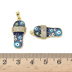 Brass Micro Pave Cubic Zirconia Pendants&nbsp;KK-H076-12G