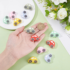 12Pcs 6 Colors Silicone Focal Beads&nbsp;SIL-ME0001-05