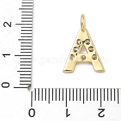 Brass Micro Pave Clear Cubic Zirconia Pendants&nbsp;KK-I476-01G