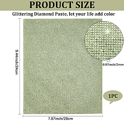 ラインストーンステッカー  長方形  ペリドット  240x200x1.7mm&nbsp;DIY-WH20048-003D