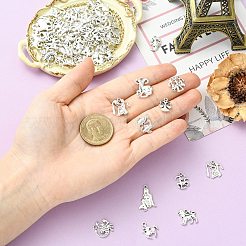 合金のチベット風チャーム  十二星座のチャーム  アンティークシルバー  9~21x9.5~16x1.5~2mm  穴：1.4~1.5mm  30個/セット&nbsp;FIND-CJC0024-75