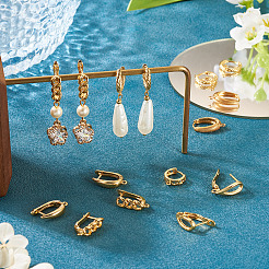 12Pcs 6 Styles Brass Hoop Earring Findings&nbsp;KK-TA0002-88