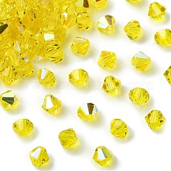 プレシオサ®クリスタルビーズ  チェコクリスタル  双円錐形(451 69 302 ロンデル)  80310 200 シトリン ab  6mm  穴：1mm&nbsp;Y-PRC-BA6-80310-200