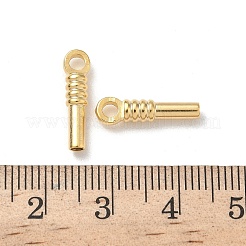 真鍮チャーム  鉛フリー＆カドミウムフリー  24KGP本金メッキ  16.5x4.5x3.5mm  穴：2.5mm&nbsp;KK-H083-14B-G
