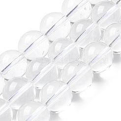 天然石クオーツクリスタルビーズ連売り  ロッククリスタルビーズ  ラウンド  グレードAA  透明  12mm  穴：1.2mm  約31個/連  14.9インチ〜15.1インチ&nbsp;G-D840-61-12mm-01