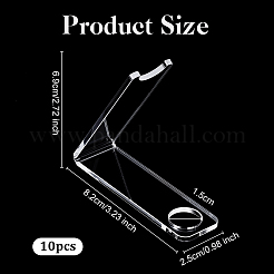 アクリルペンディスプレイスタンド  ペン軸  透明  25x82x69mm  穴：15mm&nbsp;ODIS-WH0080-07A