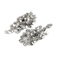 Glitter Brass Tassel Glossy Flakes Stud Earrings&nbsp;EJEW-Q391-18P
