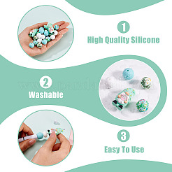 21Pcs 5 Styles Food Grade Eco-Friendly Silicone Beads&nbsp;FIND-TA0010-86B