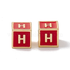 Rack Plating Brass Enamel Beads&nbsp;KK-B060-04G-03H