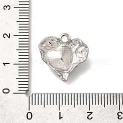304ステンレスペンダント  ラインストーン付き  ステンレス鋼色  ハート  クリスタルAB  16.5x16.5x5.5mm  穴：1.8mm&nbsp;STAS-Q346-05P-05