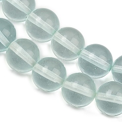 ウォーターメロンストーンガラスビーズ連売り  ラウンド  アクアマリン  8mm  穴：0.8mm  約50個/連  15.63''（39.7センチメートル）&nbsp;G-F792-C16-06