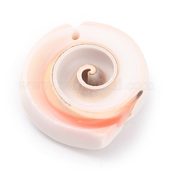 天然スパイラルシェルペンダント  レッド  27~35x24.5~31.5x5.5~9mm  穴：1.6mm&nbsp;BSHE-B003-11