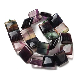 天然石蛍石ビーズ連売り  正方形  18~18.2x18~18.2x6~6.5mm  穴：1mm  約21個/連  14.96''~15.08''（38~38.3センチメートル）&nbsp;G-Z047-B02-03