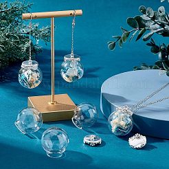 Glass Empty Wishing Bottle Pendants&nbsp;GGLA-CA0001-02