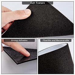 EVAシート発泡紙  接着剤付き  長方形  ブラック  30x21x0.3cm&nbsp;AJEW-BC0005-62C-B