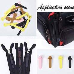 24Pcs 4 Colors PVC Zipper Pull Tabs&nbsp;PVC-GF0001-02A-02