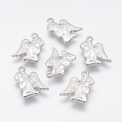 CCBプラスチックペンダント  天使  プラチナ  23x17x3mm  穴：2mm&nbsp;CCB-J035-066P