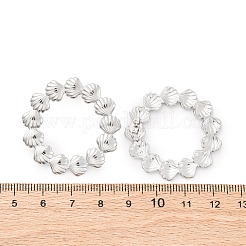 女性用304ステンレススチールスタッドピアス  シェル形状  ステンレス鋼色  34.5x35mm&nbsp;EJEW-K306-18P