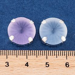 ラインストーンを丸い形で縫います  フロストK9ガラスラインストーン  マルチ連リンク  真鍮パーツ  銀  15x8mm&nbsp;GLAA-K069-03B-S