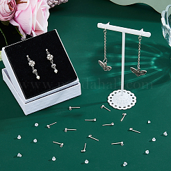 8 Pairs 925 Sterling Silver Ear Stud Findings&nbsp;STER-DC0001-91
