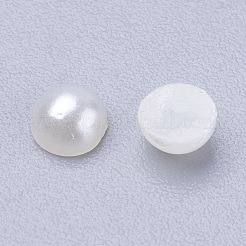 半円ドームパール調アクリルカボション  乳白色  4x2mm&nbsp;OACR-H001-3