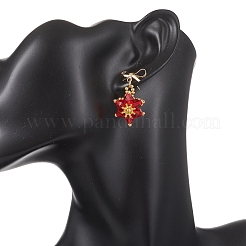 Brass Dangle Stud Earrings&nbsp;EJEW-MZ00678