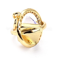 Brass Micro Pave Cubic Zirconia Pendants&nbsp;ZIRC-O044-19MC-G