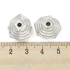 CCBプラスチックビーズ  プラチナ  ポリゴン  17.5x15.5x10.5mm  穴：2.7mm&nbsp;CCB-P013-22A-P