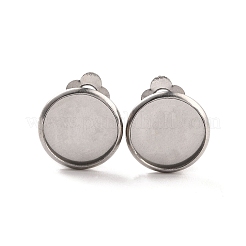 Non-Tarnish 316 Stainless Steel Clip-on Earring Findings&nbsp;X-STAS-I187-02C-P