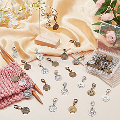 48Pcs 24 Styles Alloy Pendant Decorations&nbsp;HJEW-FH00013