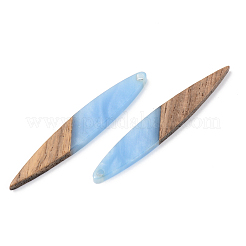 Opaque Resin & Walnut Wood Pendants&nbsp;RESI-S389-015A-C01