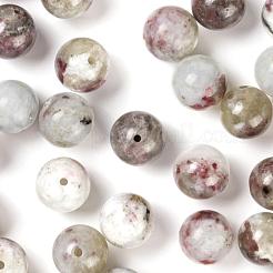100Pcs 8mm Natural Purple Red Tourmaline Round Beads&nbsp;DIY-LS0002-09