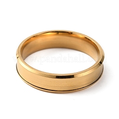 201ステンレススチールプレーンバンドリング男性用女性用  ゴールドカラー  サイズ12  内径：22.21mm&nbsp;RJEW-WH0010-07G-G