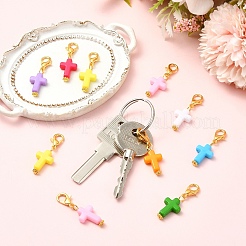 40Pcs 8 Colors Acrylic Pendant Decorations&nbsp;HJEW-YW00529