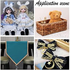 メタリックレーストリム  ブライダル衣装の工芸品や裁縫用のクラフトリボン  シャンパンゴールド  3/8インチ（9~10mm）  約20ヤード/カード&nbsp;MCOR-WH0003-03B