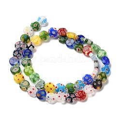 Handmade Millefiori Glass Heart Bead Strands&nbsp;LK-U001-02