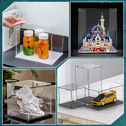 Acrylic Minifigure Display Cases with Black Base&nbsp;ODIS-WH0030-314B