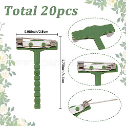 20Pcs Iron & Plastic Brooch Findings&nbsp;JEWB-SC0001