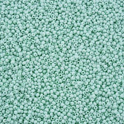 13/0 ガラスシードビーズ  マカロンカラー  丸い穴  ラウンド  アクアマリン  13/0  2~2.3x1.5mm  穴：0.8mm  約450 G /袋&nbsp;SEED-T005-14A-A19