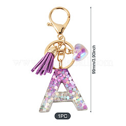 Alloy Resin Heart Keychains&nbsp;KEYC-TADJ0002-01G-A