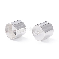 201ステンレススチールコードエンド  エンドキャップ  コラム  銀  14.5x11mm  穴：3mm  内径：10mm&nbsp;STAS-H410-20S-A