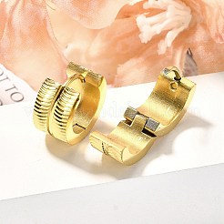 304 Stainless Steel Hoop Earrings for Women&nbsp;EJEW-C096-49G