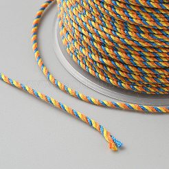 コットンコード  編組ロープ  カラフル  1mm  約30.62ヤード（28m）/ロール&nbsp;OCOR-TAC0020-009F
