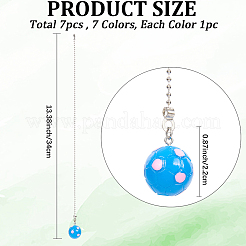 7Pcs Football Resin Charms Ceiling Fan Pull Chain Extenders&nbsp;PALLOY-CP00005