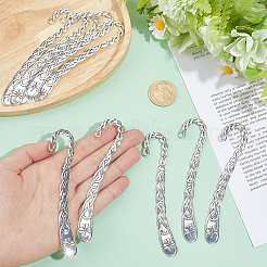 12Pcs Tibetan Style Alloy Bookmark Findings with Holes&nbsp;AJEW-SC0004-43