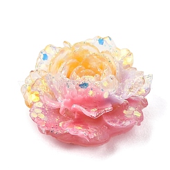 Two Tone Opaque Resin & Glitter Powder Cabochons&nbsp;RE-CBA7537-04E