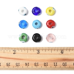 36Pcs 9 Colors Handmade Evil Eye Lampwork Beads&nbsp;LAMP-FS0001-23